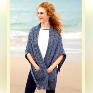 Aran Woolen Mills Merino Wool Shawl Wrap